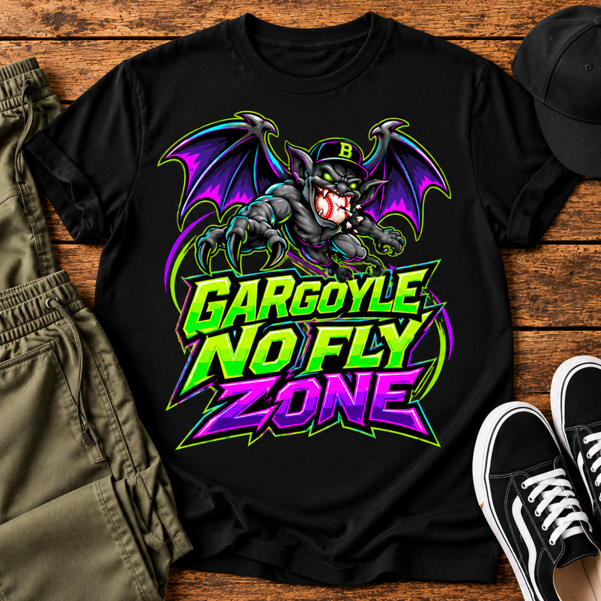 Gargoyle No Fly Zone Youth T-Shirt